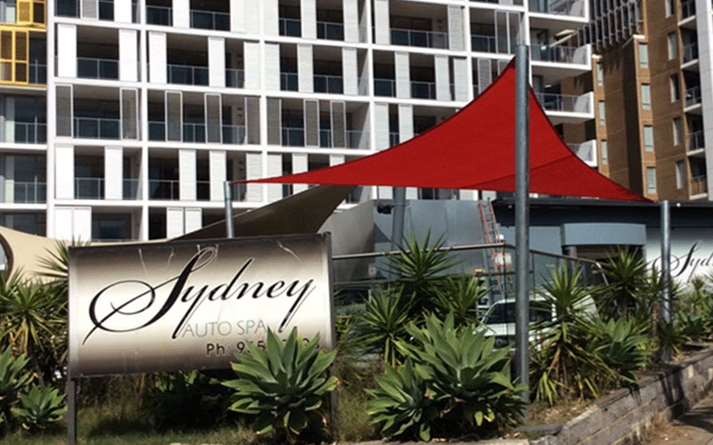Shade sail, auto spa