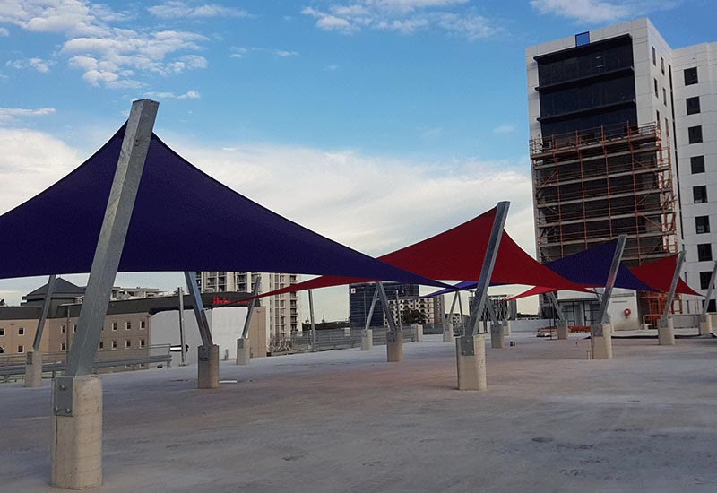 Rooftop carpark sails