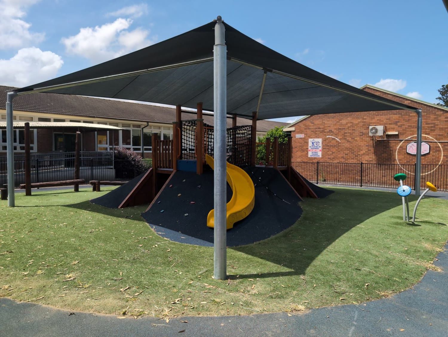 Playground canopy & slide