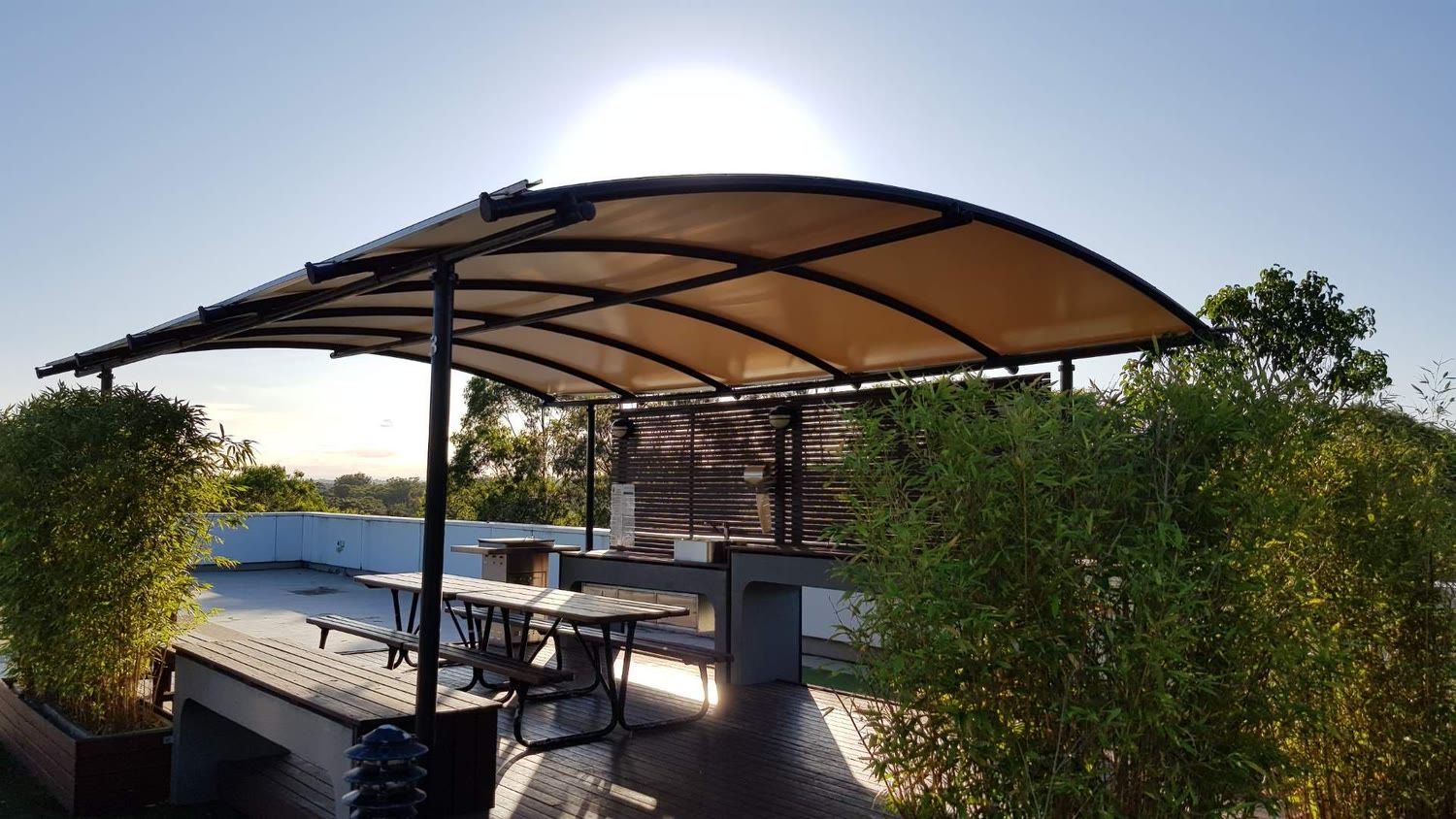 Waterproof rooftop canopy