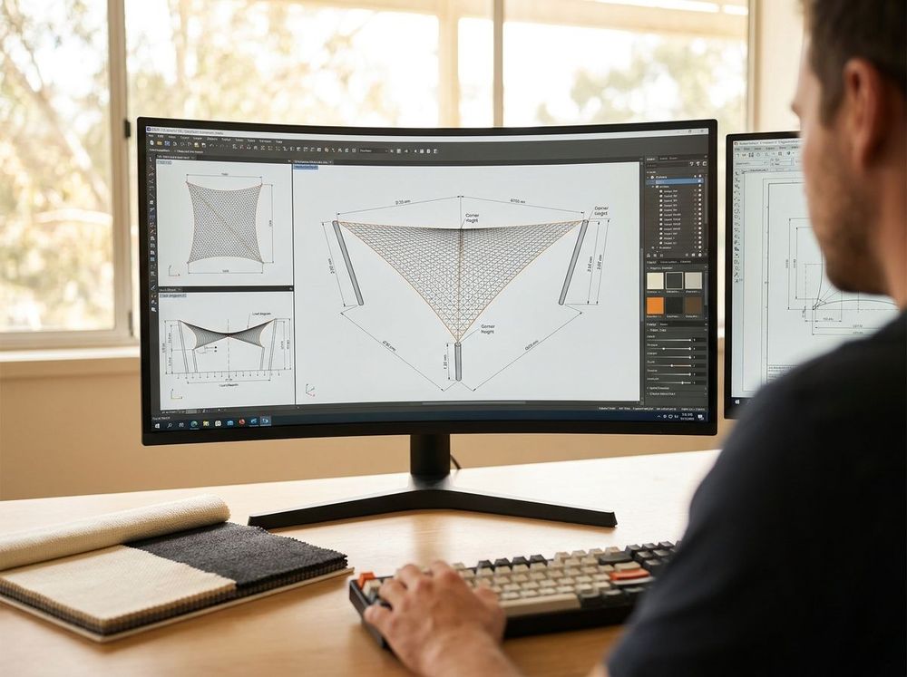 Step 2: designing the shade sail in 3D software