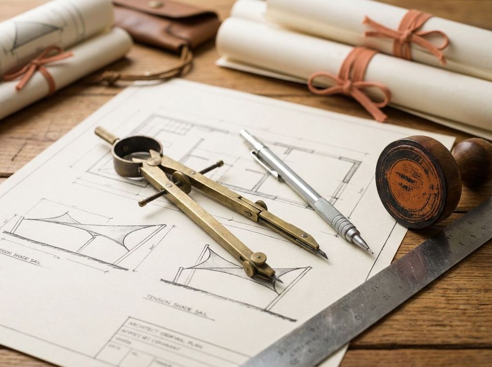 Step 3: shade sail engineering drawings